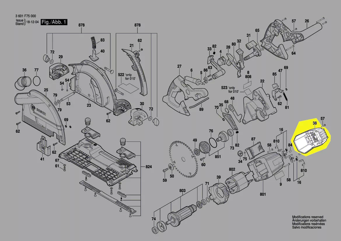 Capot de protection moteur réf. 2 605 105 184 Bosch